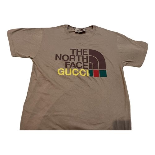 Pre-owned The North Face X Gucci T-shirt In Camel