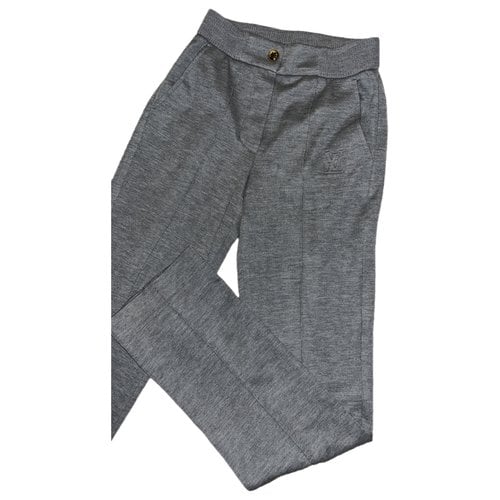 Pre-owned Louis Vuitton Cashmere Straight Pants In Grey
