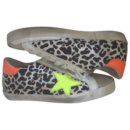 Pre-owned Golden Goose Ball Star Cloth Trainers In Multicolour