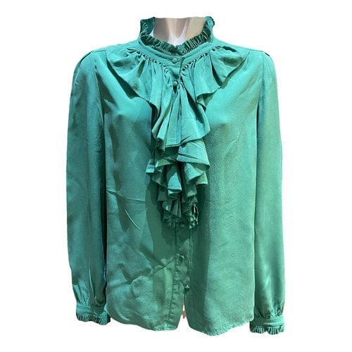 Pre-owned Zadig & Voltaire Silk Blouse In Green