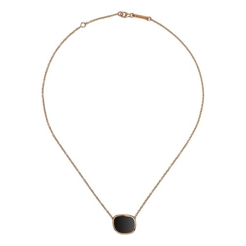 Pre-owned Roberto Coin Pink Gold Necklace In Black