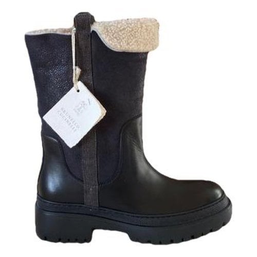Pre-owned Brunello Cucinelli Leather Snow Boots In Brown