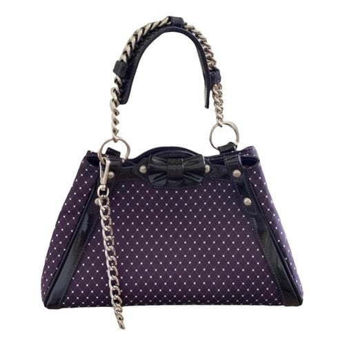 Pre-owned Emporio Armani Leather Handbag In Purple