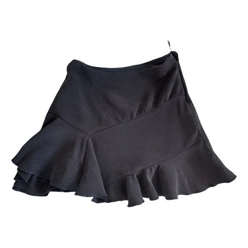 Pre-owned Victoria Beckham Silk Mini Skirt In Black