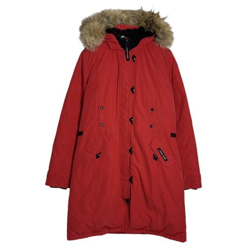 Pre-owned Canada Goose Kensington Parka In Red