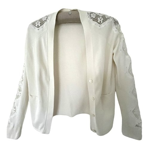 Pre-owned Chloé Silk Cardigan In White