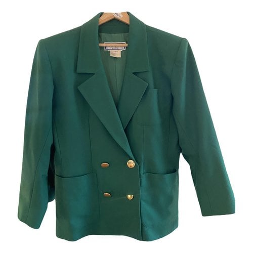 Pre-owned Saint Laurent Wool Short Vest In Green