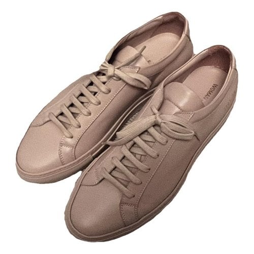 Pre-owned Common Projects Leather Trainers In Pink