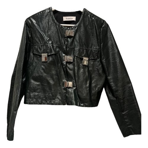 Pre-owned Rodebjer Vegan Leather Jacket In Green