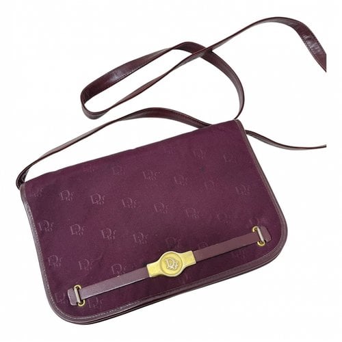 Pre-owned Dior Cloth Crossbody Bag In Purple