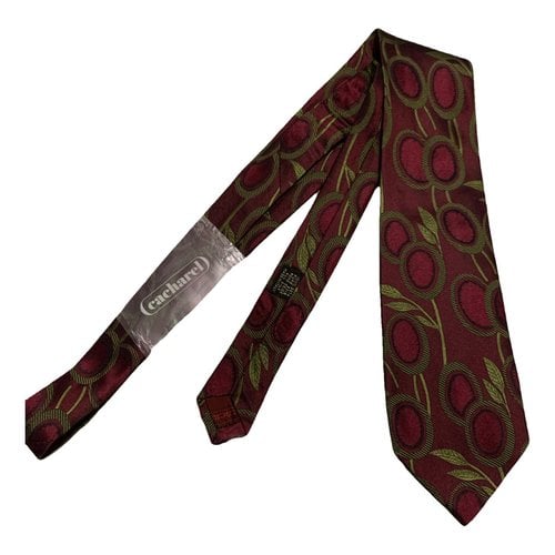 Pre-owned Cacharel Silk Tie In Burgundy