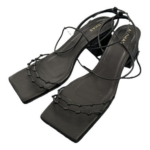 Pre-owned Alohas Leather Heels In Black