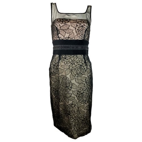 Pre-owned Alessandro Dell'acqua Lace Mid-length Dress In Black