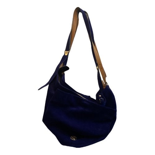 Pre-owned Emporio Armani Pony-style Calfskin Handbag In Purple