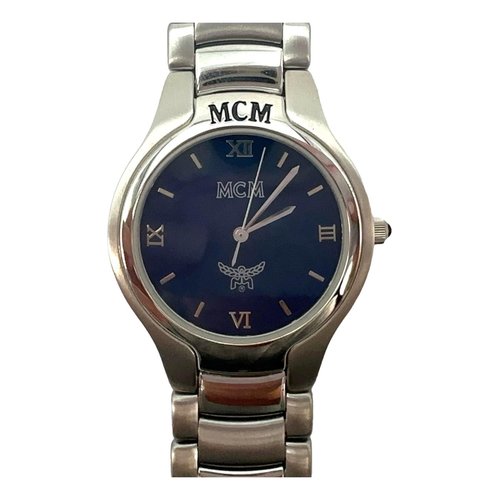 Pre-owned Mcm Watch In Silver
