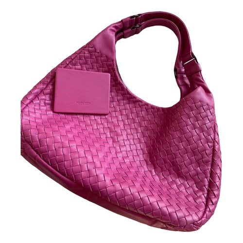 Pre-owned Bottega Veneta Campana Leather Handbag In Pink