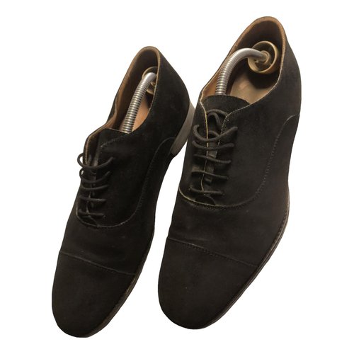 Pre-owned Moschino Lace Ups In Black