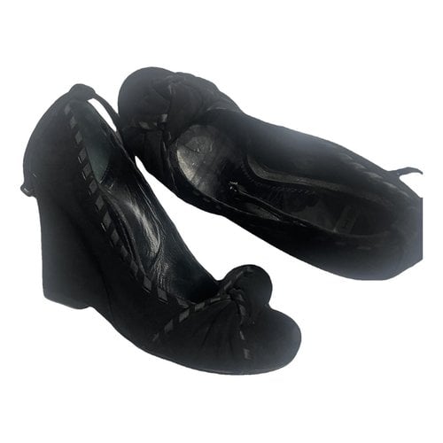 Pre-owned Not Shy Leather Heels In Black
