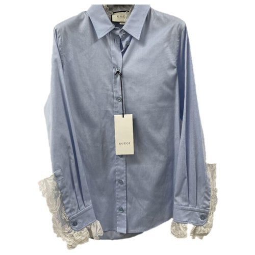 Pre-owned Gucci Blouse In Blue