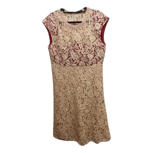 Pre-owned Joseph Lace Mid-length Dress In Pink