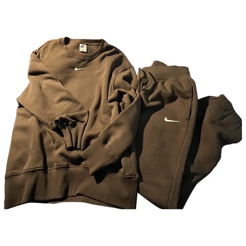 Pre-owned Nike Trousers In Brown