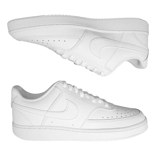 Pre-owned Nike Leather Low Trainers In White