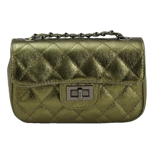 Pre-owned Max Mara Leather Crossbody Bag In Green