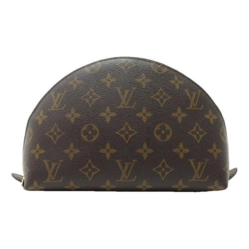 Pre-owned Louis Vuitton Pochette Cosmétique Cloth Travel Bag In Brown