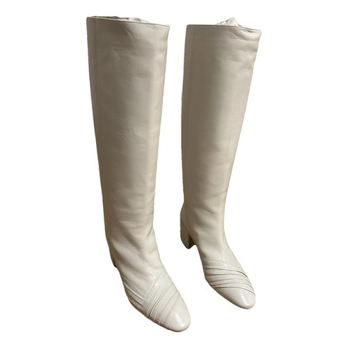 Pre-owned Missoni Leather Boots In White
