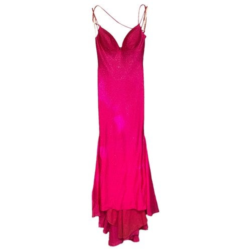 Pre-owned Sherri Hill Silk Maxi Dress In Pink