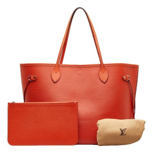 Pre-owned Louis Vuitton Leather Tote In Orange
