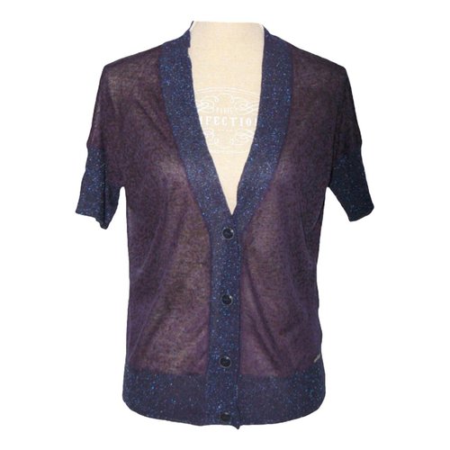 Pre-owned Guess Cardigan In Blue