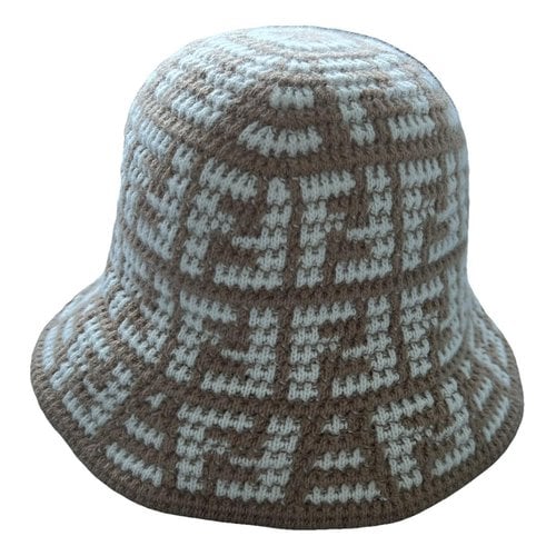 Pre-owned Fendi Cashmere Hat In Beige