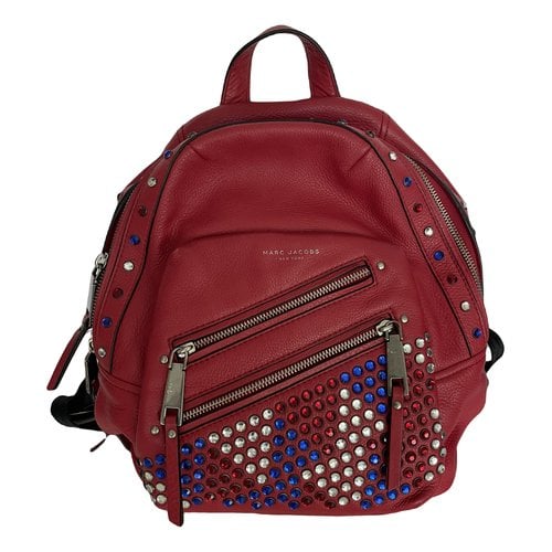 Pre-owned Marc Jacobs Leather Backpack In Red