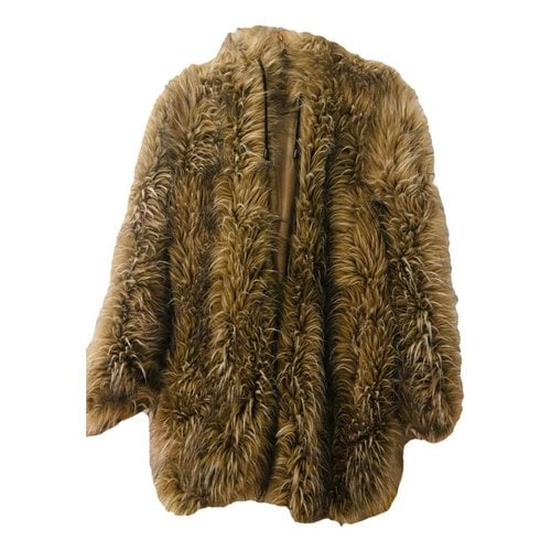 Pre-owned Urbancode Faux Fur Coat In Brown