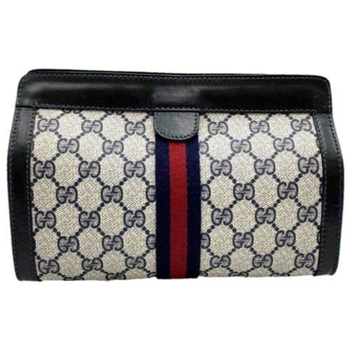 Pre-owned Gucci Clutch Bag In Grey