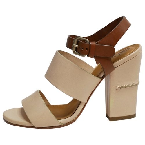 Pre-owned Chloé Leather Sandal In Brown