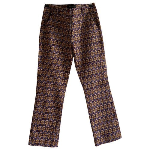 Pre-owned Max Mara Straight Pants In Multicolour