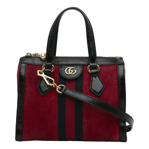Pre-owned Gucci Ophidia Top Handle Leather Handbag In Red