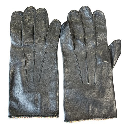 Pre-owned Paul Smith Leather Gloves In Black