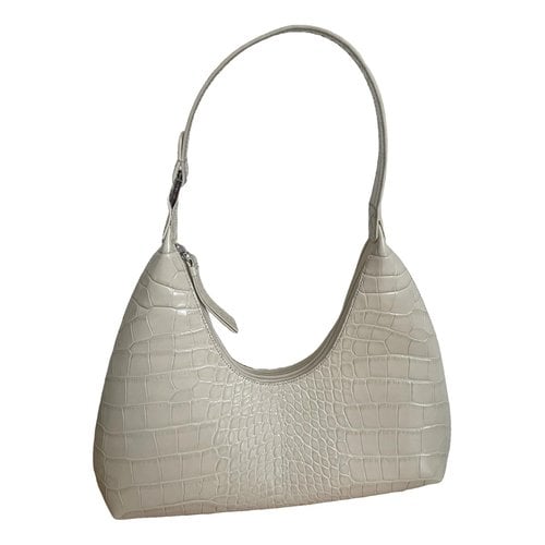 Pre-owned By Far Amber Leather Handbag In White
