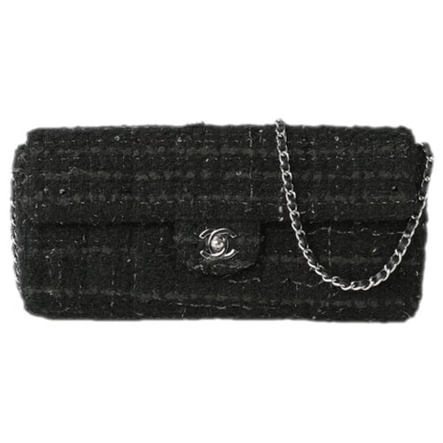 Pre-owned Chanel Tweed Handbag In Black