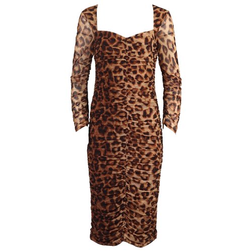 Pre-owned L Agence Mid-length Dress In Brown