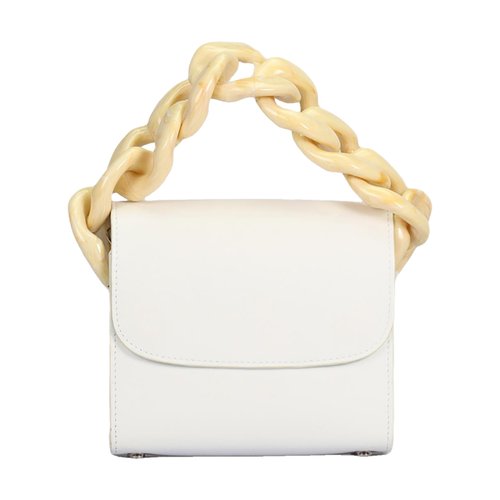 Pre-owned Marques' Almeida Leather Tote In White