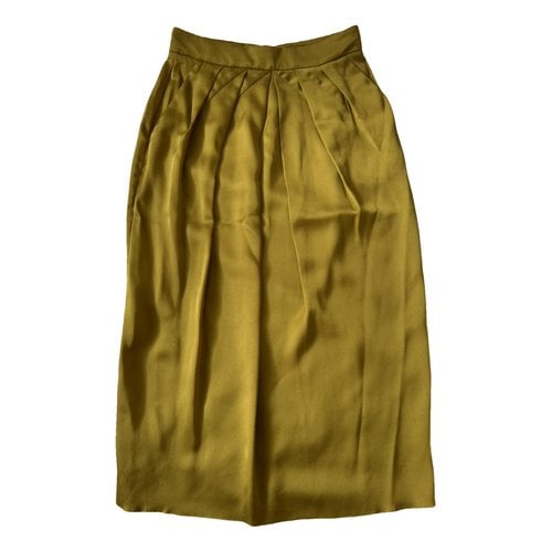 Pre-owned Gucci Silk Mid-length Skirt In Gold