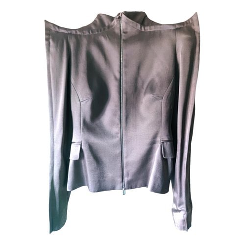 Pre-owned Krizia Wool Short Vest In Grey