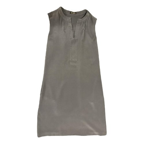 Pre-owned Loro Piana Silk Dress In Grey
