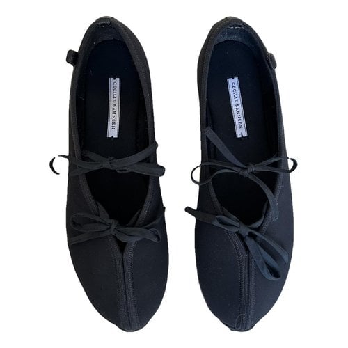 Pre-owned Cecilie Bahnsen Cloth Ballet Flats In Black