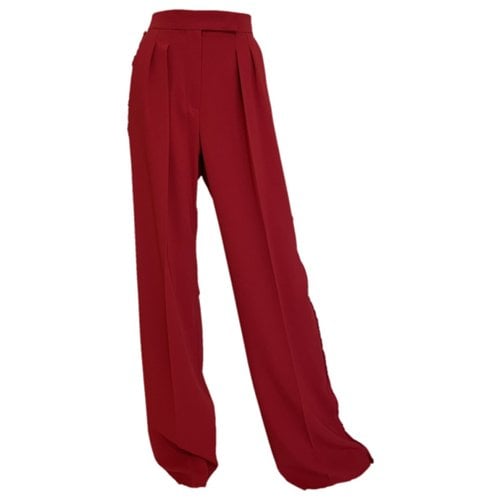 Pre-owned Max Mara Large Pants In Red
