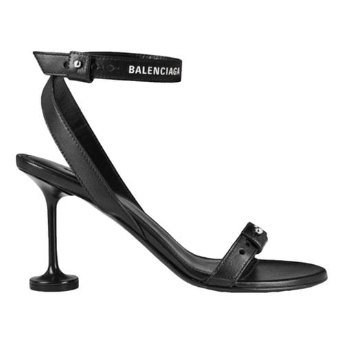 Pre-owned Balenciaga Leather Heels In Black